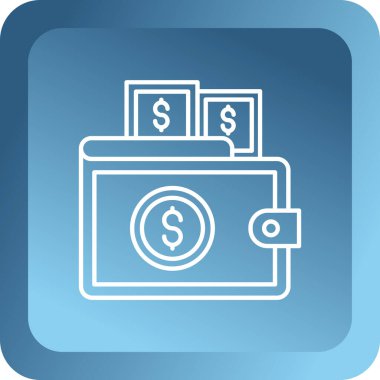 Dolar. Web simgesi basit illüstrasyon