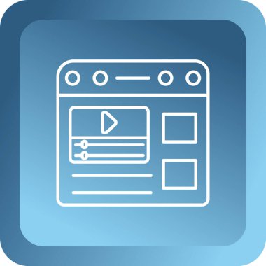 İnternet konseptinin web simgesi, vektör illüstrasyonu