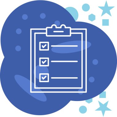 Moda basit biçiminde kontrol listesi simgesi