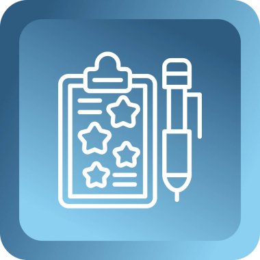 Pano simgesi. Web için kontrol listesi vektör simgelerinin basit çizimi