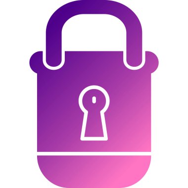 Asma kilit simgesinin vektör illüstrasyonu