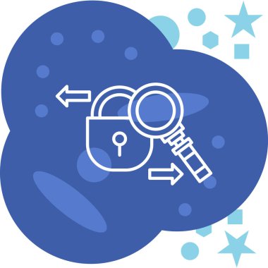 Bir büyüteçin modern simgesinin vektör çizimi