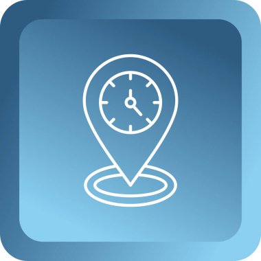 Pusula simgesiyle harita işaretleyici, düz tasarım. vektör 10