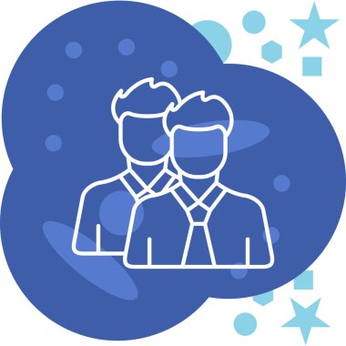 iş insanları simgesi, vektör illüstrasyonu