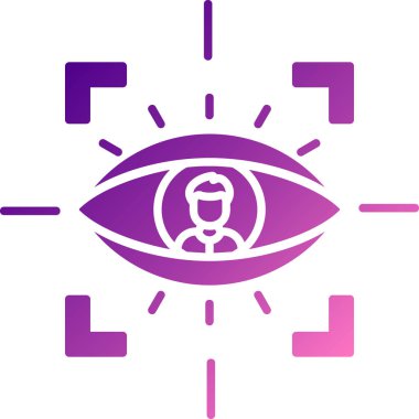 vizyon. Web simgesi basit illüstrasyon