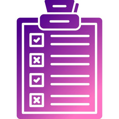 Yapılacaklar listesi web simgesi vektör çizimi