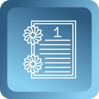 Moda tasarım tarzında bir çiçek simgesi. vektör illüstrasyonu.