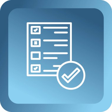 Denetim listesi web simgesi, vektör çizim