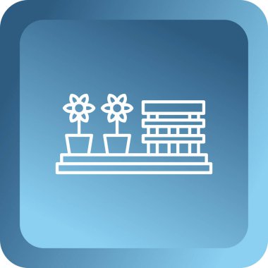 Çiçek simgesinin vektör illüstrasyonu