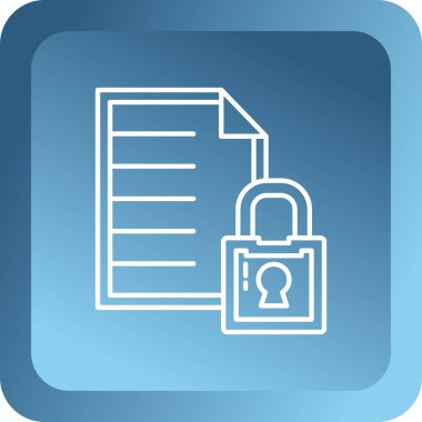 belge kilidi simgesi. Basit tasarım