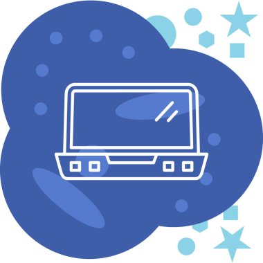 Bulut Hesaplama. Web simgesi basit illüstrasyon