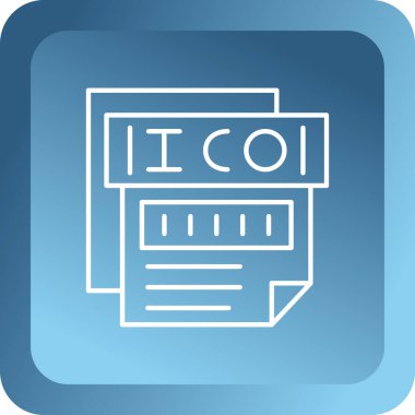 Benzersiz Gazete Vektörü Glyph Simgesi