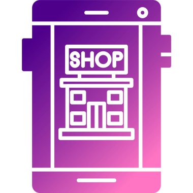 beyaz arkaplanda izole edilmiş metin simgesi olan renkli mobil alışveriş sepeti. Süpermarket alışverişi, süpermarket. Süpermarket sepeti sembolü. Değişken rastgele dinamik şekiller. vektör