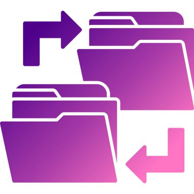 dosya dizinleri ikon vektör illüstrasyonu