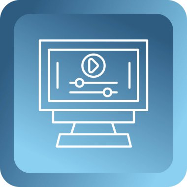 Video simgesinin vektör illüstrasyonu