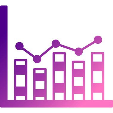 çubuk grafik vektör simgesi