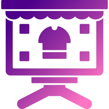 Mağaza. Web simgesi basit illüstrasyon