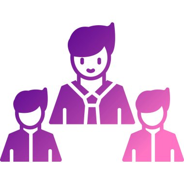 İş insanları simgesinin vektör illüstrasyonu