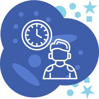 Zaman simgesi vektör illüstrasyonu