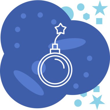 Noel balosu ikonu. Basit resimleme