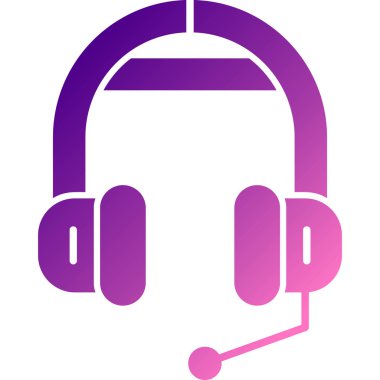 Kulaklık. Web simgesi basit illüstrasyon