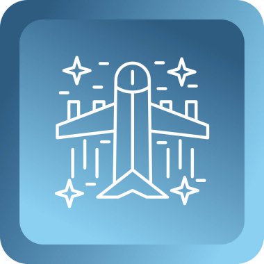 Uçak simgesinin vektör illüstrasyonu