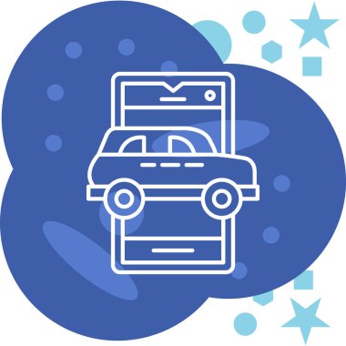 araba simgesi vektör illüstrasyonu