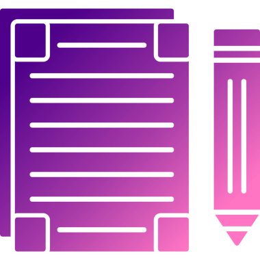 Satır kalem ve kalem simgesini beyaz arkaplanda izole et. vektör