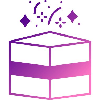 hediye kutusu vektör simgesi modern illüstrasyon