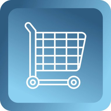 Alışveriş arabası simgesi, vektör illüstrasyonu