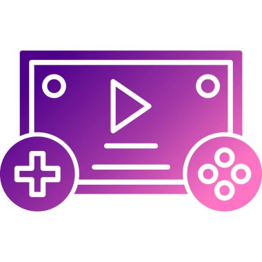 Oyun joystick simgesi, basit vektör illüstrasyonu