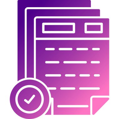 belge simgesi vektör illüstrasyonu