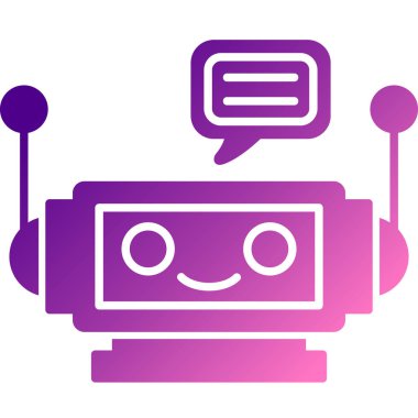 robot ikon vektör illüstrasyonu