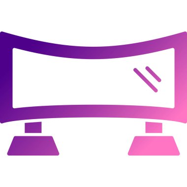 Monitör. Web simgesi basit illüstrasyon