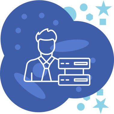 Bilgisayar ağı. Web simgesi basit illüstrasyon