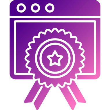 ödül kupasının modern simgesi, vektör illüstrasyonu