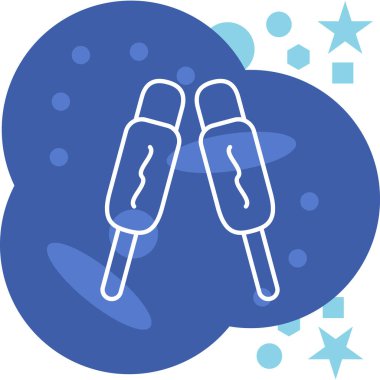 Şirin bir çizgi film simgesinin vektör çizimi