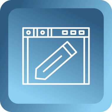 Web simgesi. Akıllı telefonun vektör illüstrasyonu