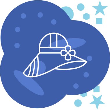 Noel şapkası. Basit illüstrasyon