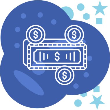 Dolar. Web simgesi basit tasarım