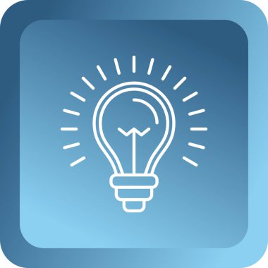 Ampul simgesi. Web tasarım biçimi.