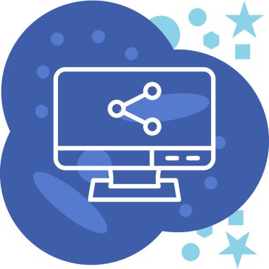 şebeke. Web simgesi basit illüstrasyon