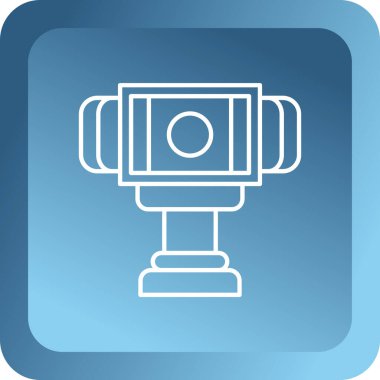 Mavi çizgi akıllı ev simgesi beyaz arkaplanda izole edildi. Uzaktan kumanda. vektör illüstrasyonu