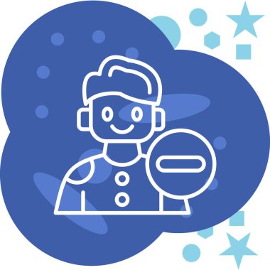 Şirin bir simgenin vektör illüstrasyonu