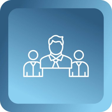 Konferans ikonu. düz dizayn.