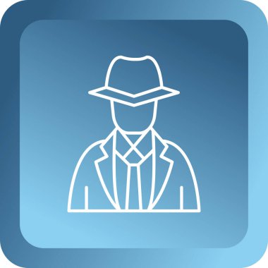 Dedektif simgesi. Vektör çizim