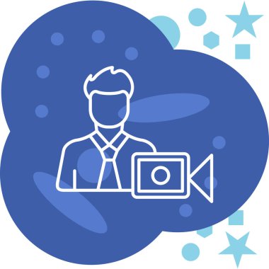 video pazarlama vektör çizgisi çizimi