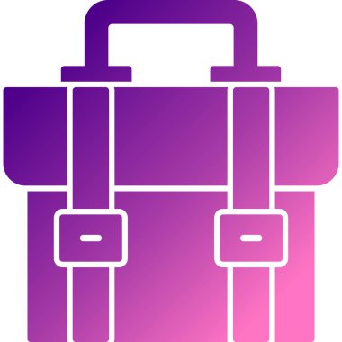 Çanta. Web simgesi basit illüstrasyon