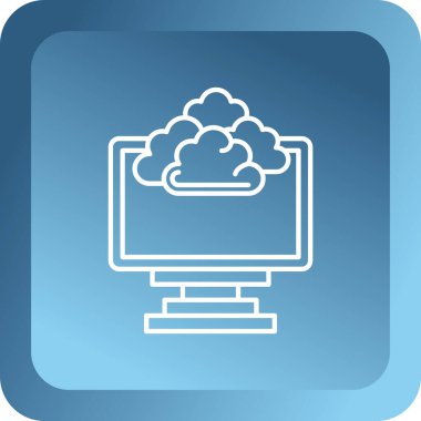 Bulut hesaplama. düz dizayn.