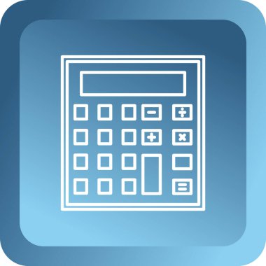 Hesap makinesi simgesi. vektör illüstrasyonu